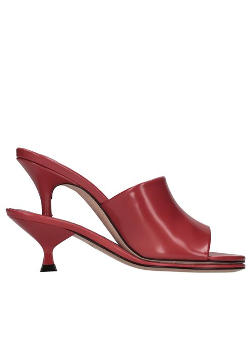 Mules Les Doubles in pelle JACQUEMUS | 243FO160-4036 470ROSSO